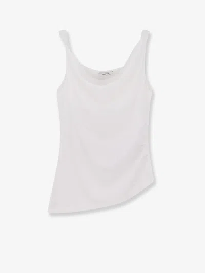 R2w Air Twisted Cotton And Modal Top In White