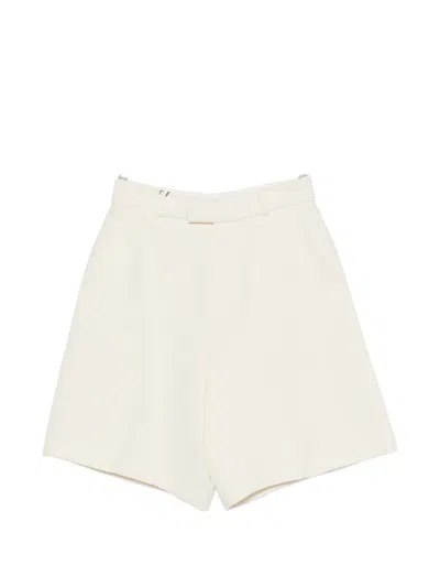 R2w Belt Tailored Shorts In Neutral