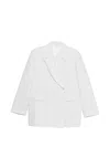 R2w Button Double-breasted Jacket In White