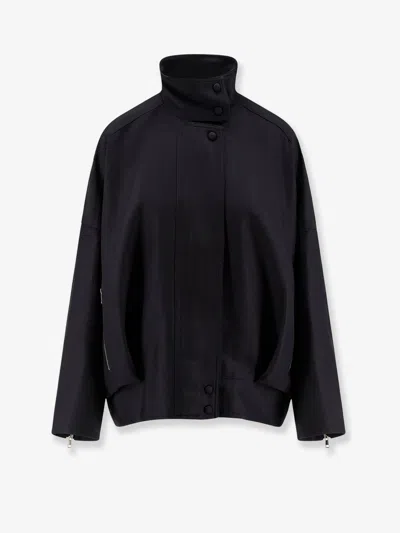 R2w Julio Wool And Silk Jacket In Black