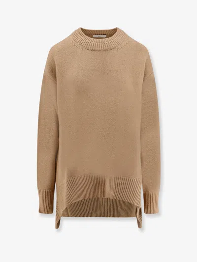 R2w Nicolas Wool And Cashmere Sweater In Beige
