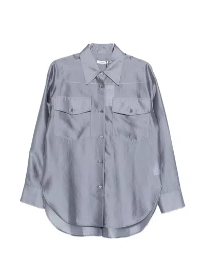 R2w Pocket Grey Shirt In Gray