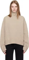 R2w Taupe 3.5 Knit Turtleneck In Brown
