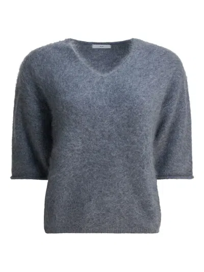 R2w V-neck T-shirt In Gray