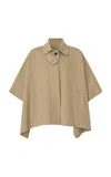 R2w Wool Cape Coat In Nude