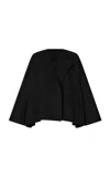 R2w Wool Cape Jacket In Black