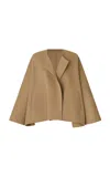 R2w Wool Cape Jacket In Nude