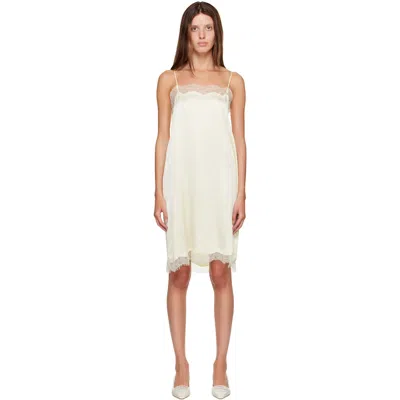 R2w Yellow Milena Silk Lace Midi Dress