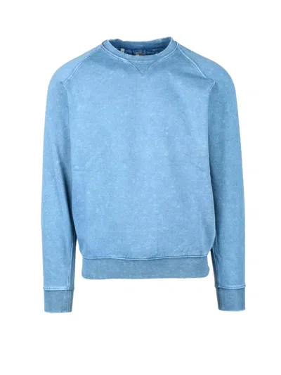 R3d Wöôd Light Blue Crewneck Polyester Sweatshirt