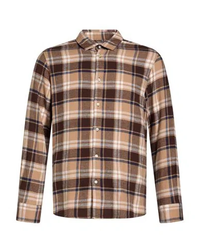 R3d Wöôd Man Shirt Camel Size Xxl Cotton In Multi