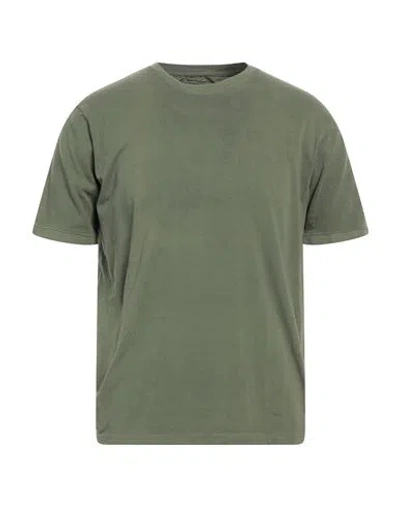 R3d Wöôd Man T-shirt Military Green Size S Cotton, Elastane
