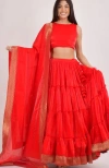 Raas Cherrie Shimmer Tiered Lehenga Choli