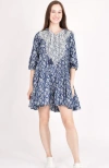 Raas Harper Embroidered Hooded Mini Dress