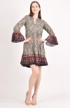 Raas Juniper Ajrakh Boho Mini Dress