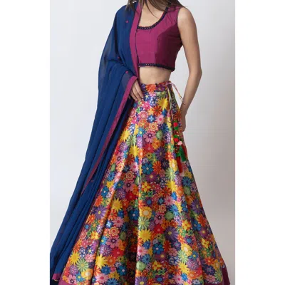 Raas Kari Floral Chaniya Choli In Multi