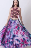 Raas Maya Hand Tie-dye Lehenga Choli In Light Pink Multi