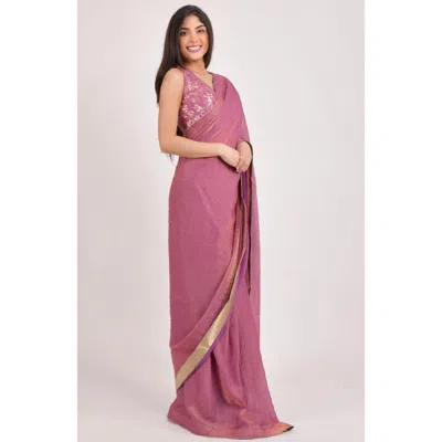 Raas Rhosyn Brocade Pre Pleated Shimmer Saree