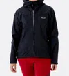 Rab Women's Downpour Plus 2.0 Waterproof Jacket In Black In Black