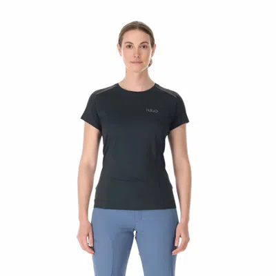 Rab Women's Forge Tee In Beluga In Black