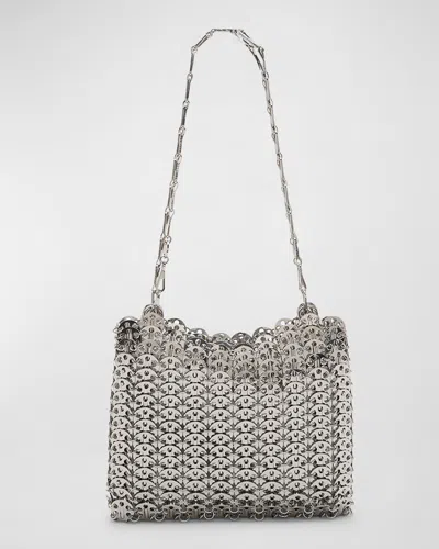 Rabanne 1969 Allover Disc Brass Shoulder Bag In Silver