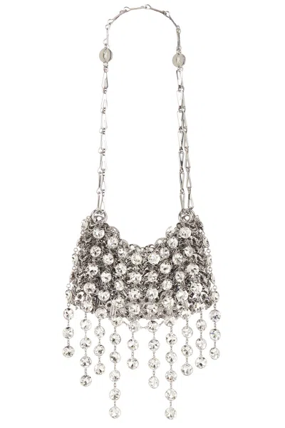 Rabanne Small 1969 Crystal Embellished Shoulder Bag In Silver