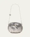 Rabanne 1969 Ball Metal Shoulder Bag In Silver