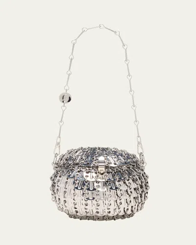 Rabanne 1969 Ball Metal Shoulder Bag In Silver