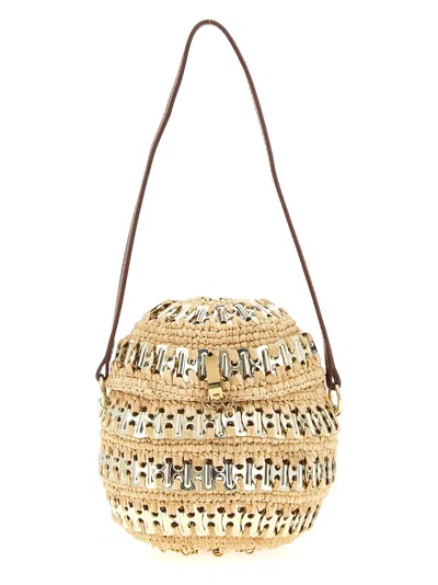 Rabanne 1969 Ball Handbag In Sand