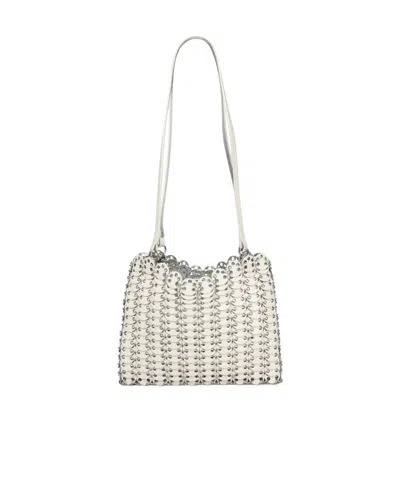 Rabanne 1969 Chain-link Leather Shoulder Bag In White