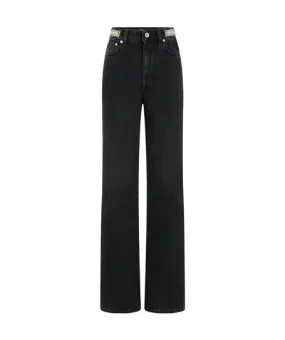 Rabanne 1969 Cotton Straight-leg Jeans In Black