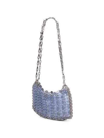 Rabanne 1969 Crystal-embellished Shoulder Bag In Blue