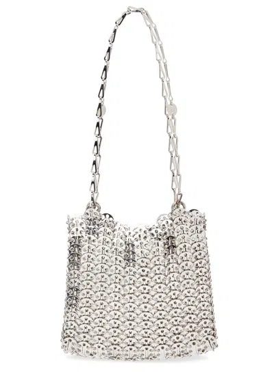 Rabanne 1969 Disc Shoulder Bag In Silver