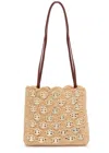 Rabanne 1969 Embellished Raffia Shoulder Bag