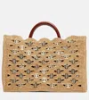 Rabanne 1969 Embellished Raffia Tote Bag