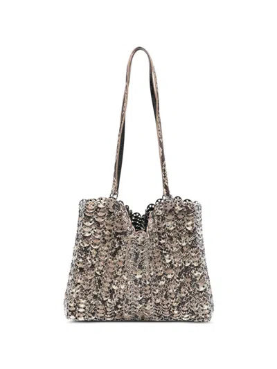Rabanne 1969 Flip Reversible Disc-embellished Shoulder Bag In Neutral