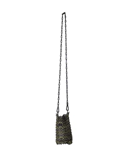 Pre-owned Rabanne 1969 Iconic Mini Shoulder Bag In Silver Metal In Black