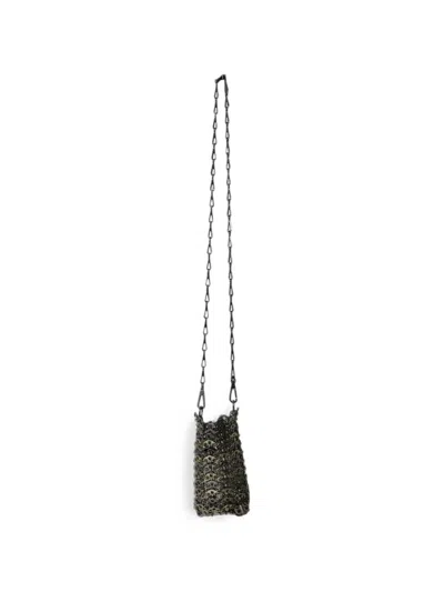 Pre-owned Rabanne 1969 Iconic Mini Shoulder Bag In Silver