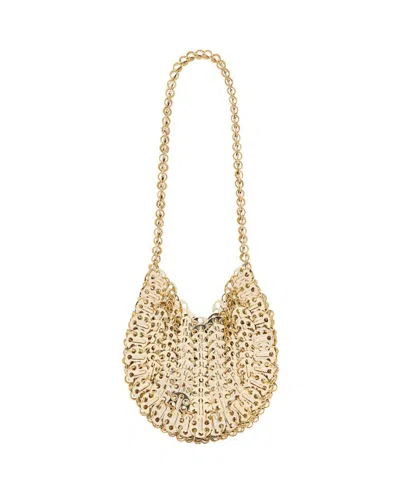 Rabanne 1969 Moon Shouder Bag In Gold