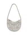 Rabanne 1969 Moon Shouder Bag In Silver