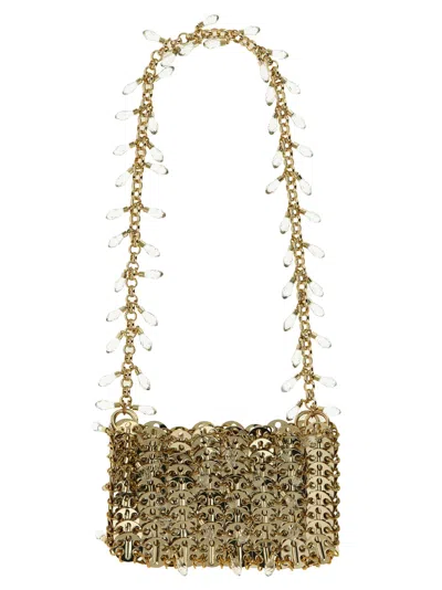 Rabanne 1969 Nano Crystal Shoulder Bag In Gold