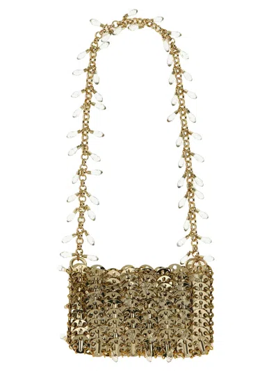 Rabanne 1969 Nano Crystal Shoulder Bags Gold
