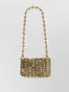 Rabanne 1969 Nano Crystal Shoulder Chain Bag In Gold