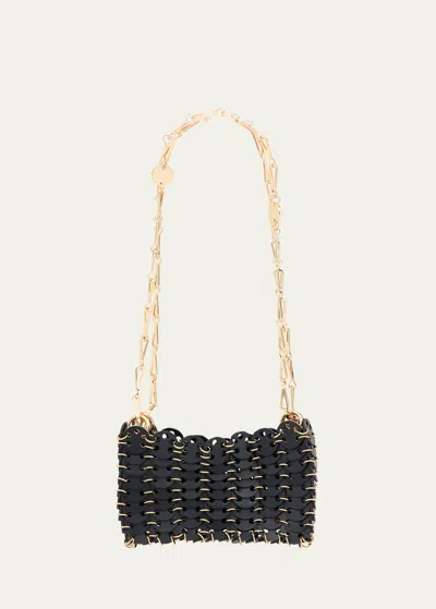 Rabanne Nano 1969 Shoulder Bag In Black/gold