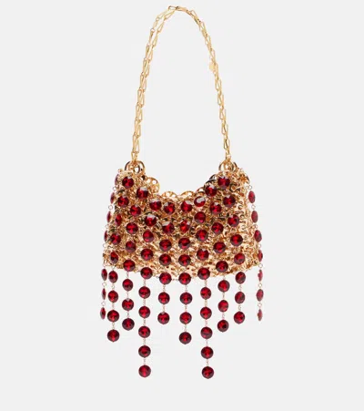 Rabanne 1969 Nano Embellished Shoulder Bag In Gold