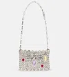 Rabanne 1969 Nano Embellished Shoulder Bag In Silver