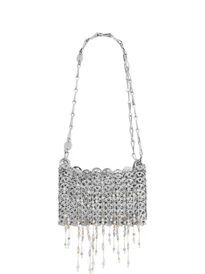 Rabanne 1969 Nano Fringed Mini Bag In Metallic