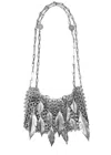 Rabanne 1969 Nano Leaves Disc Shoulder Bag In Silver