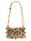 Rabanne 1969 Nano Pils Shoulder Bag With Embellishments In Gold