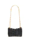 Rabanne 1969 Nano Shoulder Bag Made Of 153 Black Calf