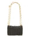 Rabanne 1969 Nano Shoulder Bag Made Of 153 Black Calf In Black